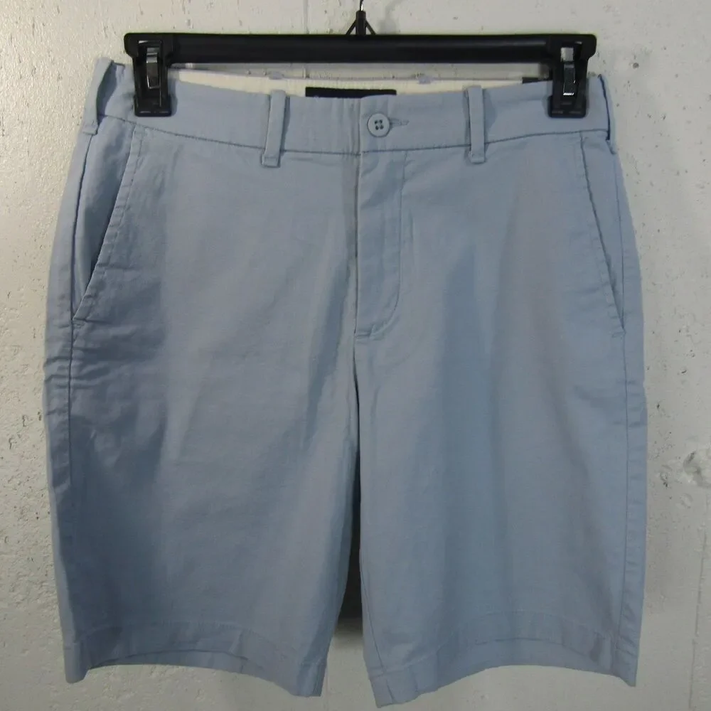 Abercrombie & Fitch Men's Size 30 Light Blue Stretch Chino Shorts 9